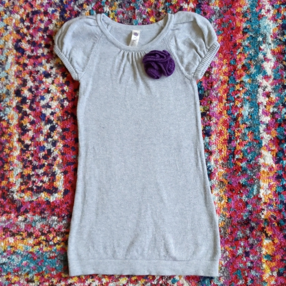Gray sweater dress